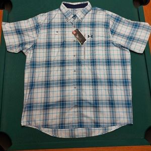 Men's 2XL Loose Fit Heat Gear Under Armour UPF 30 Fishing Shirt